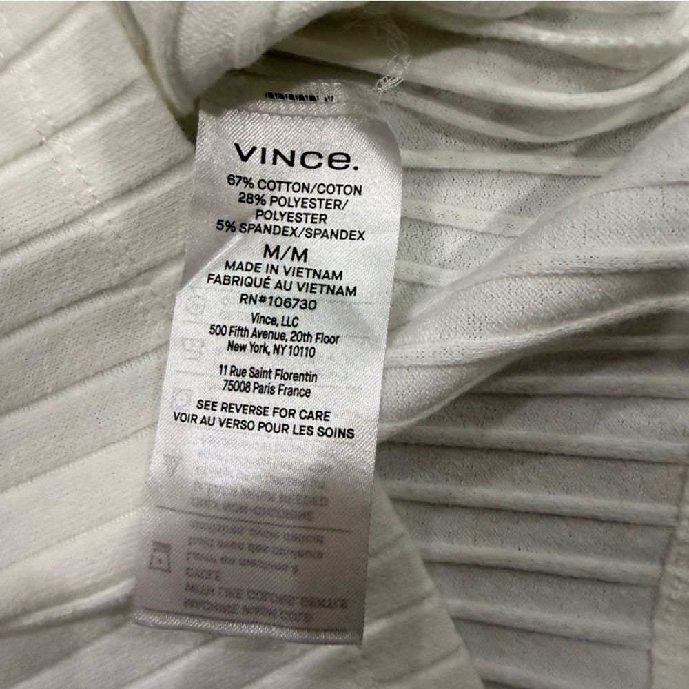 Vince Off-Shoulder Ribbed Sweater - White - Picture 4 of 5